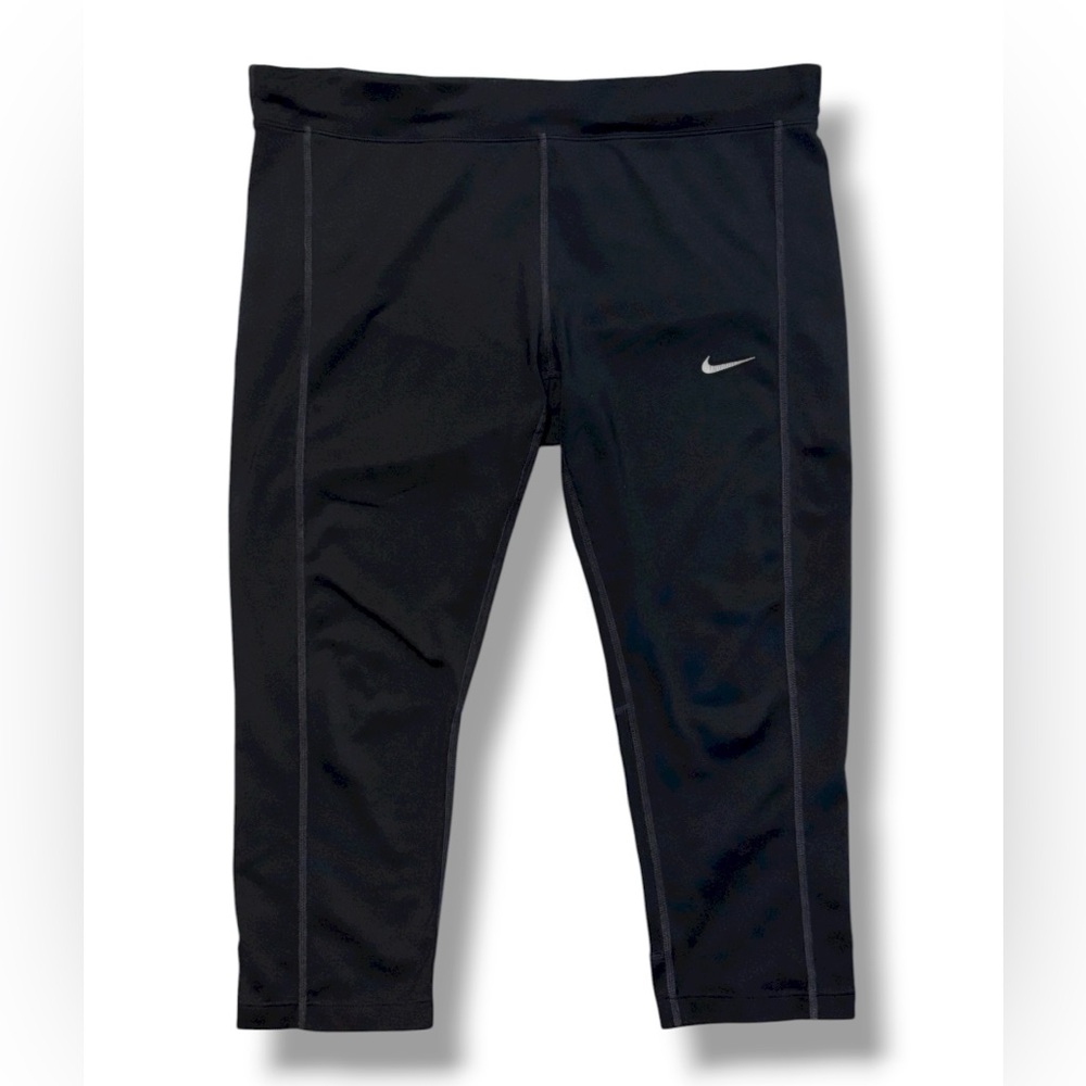 NIKE RUNNING DRI-Fit Black Capri Leggings